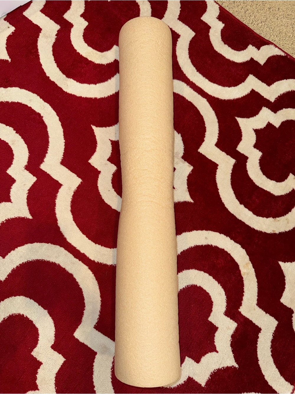 Beige Foam Roller - Firm Yoga & Exercise Support